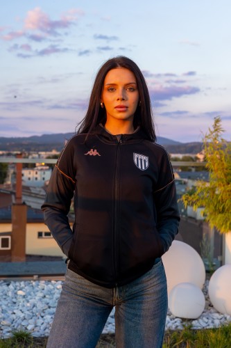 Bluza treningowa na zamek z kapturem Sandecja