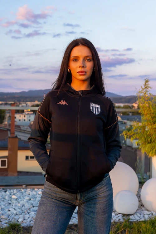 Bluza treningowa na zamek z kapturem Sandecja